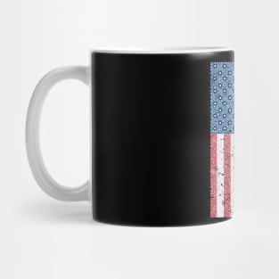 United States Of America Distressed Flag Circle Design Mug